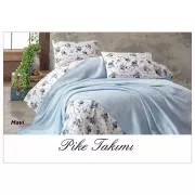 Постільна білизна з вафельним покривалом La Villa Mavi світло сірий