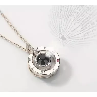 New Кулон подвеска с проекцией I love you Я тебя люблю на 100 языках мира в форме сердца