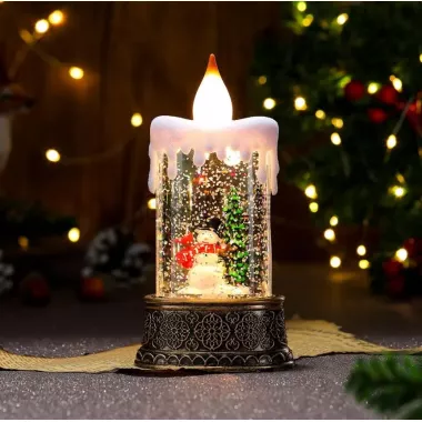 Новогодняя декоративная музыкальная свеча (SH2826)