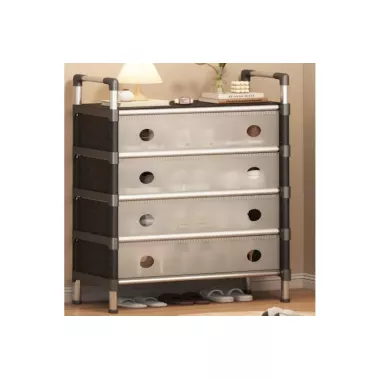 Полка для обуви SKLM-33-LT6205 черна-белая  4 полки