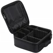 Розовая Органайзер бокс с зеркалом бьюти кейс косметичка чемоданчик сумка для хранения косметики и принадлежностей 26х23х10 см