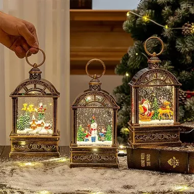 Ночник новогодний музыкальный Снеговик и ёлка