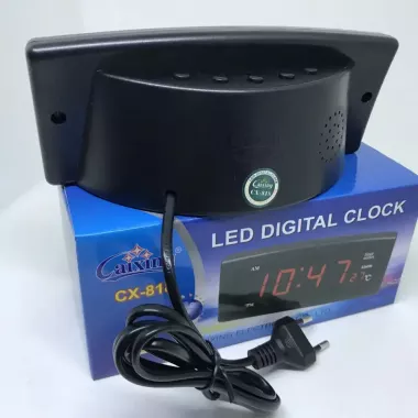 Годинник настільний з будильником Caixing CX-818 із зеленим підсвічуванням