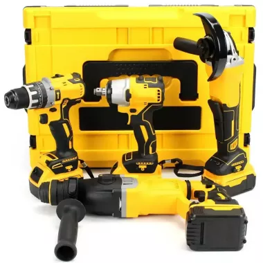 Набір 4 в 1 на акумуляторах Гайковерт Шуруповерт | Перфоратори | Болгарка