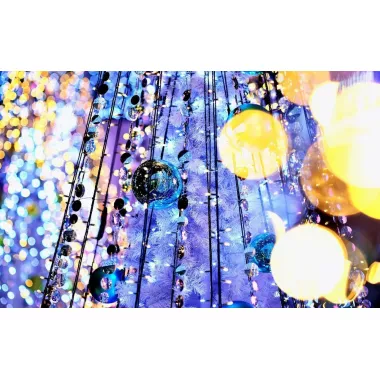 Гірлянда прозора кулька 40LED 5м (флеш) 18мм, Новорічна бахрама, Світлодіодна гірлянда, Вулична гірлянда