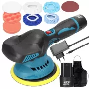 Полировальная машинка Waxing Polisher аккумуляторная с насадками 2 АКБ 36V