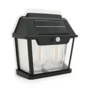 Уличный фонарь YT9992 с солнечной панелью+датчик движения, 2 лампы, встроенный аккум, крепление на стену