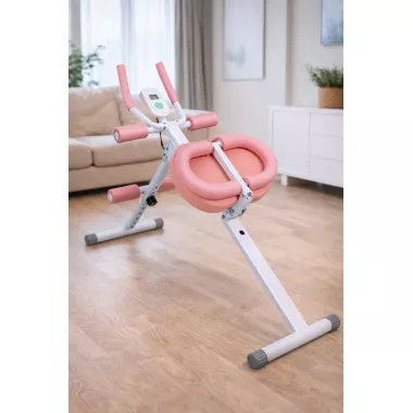 Тренажер напольный (myj) для пресса и ног, с резинками MM3000 Розовый Тренажер напольный (myj) для пресса и ног, с резинками MM3000 Розовый