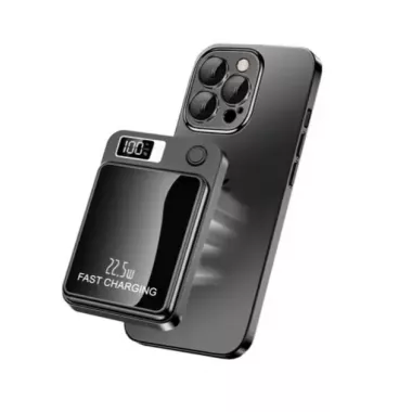 Магнитный повербанк (Power Bank) 10000mAh с MagSafe, быстрой зарядкой 22.5W и LED-дисплеем для iPhone 12/13/14/15/16 Магнитный повербанк (Power Bank) 10000mAh с MagSafe, быстрой зарядкой 22.5W и LED-дисплеем для iPhone 12/13/14/15/16