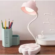 Дитяча світлодіодна настільна лампа 2,5 Вт лапка Рожева