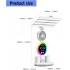 Акумуляторна LED лампа / Настільна лампа з 4 плафонами, RGB-підсвічуванням, годинником та вентилятором