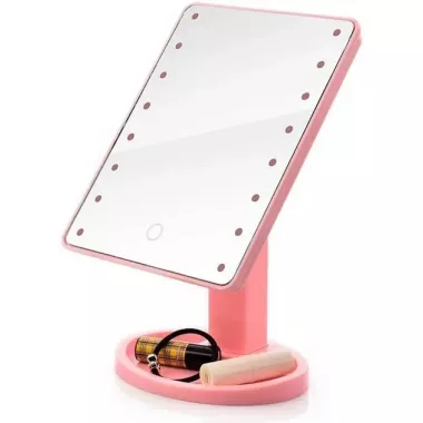 Розовый Зеркало с LED подсветкой для макияжа Magic MakeUp Mirror