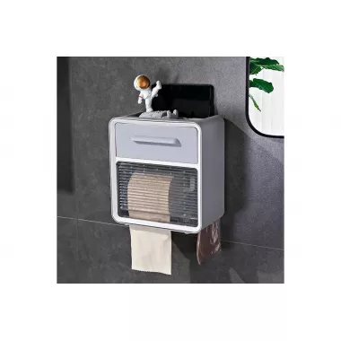 Навісний органайзер-тримач для туалетного паперу з полицею та відділеннями для серветок, паперів, пакетів