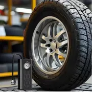 Портативный автомобильный компрессор AND1322, насос от прикуривателя 12V с манометром