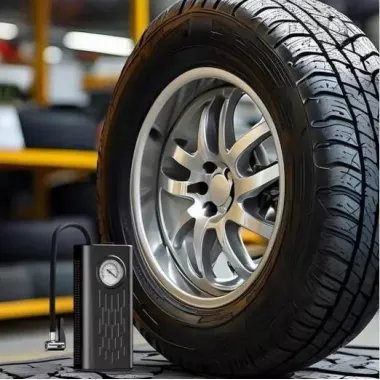 Портативный автомобильный компрессор AND1322, насос от прикуривателя 12V с манометром Портативный автомобильный компрессор AND1322, насос от прикуривателя 12V с манометром