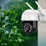 Уличная поворотная IP камера видеонаблюдения WiFi 2mp ICSee / камера наружного наблюдения для дома Black