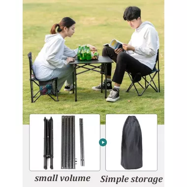 Стіл + 2 стільці STD-02 стіл складаний прямокутний коричневий, (Д530 * Ш550 * В500мм), стільці метал + тканина (40 * 40 * 35), сумка Стіл + 2 стільці STD-02 стіл складаний прямокутний коричневий, (Д530 * Ш550 * В500мм), стільці метал + тканина (40 * 40 * 35), сумка