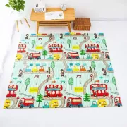 Детский развивающий двусторонний термо коврик 200*200 в сумке Зверята/Дорога