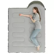 Зимний спальный мешок одеяло с капюшоном 2,1*0,75 см 400г/м.кв