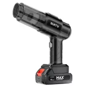 Пылесос автомобильный мощный беспроводной аккумуляторный, 4 насадки, 1 АКБ