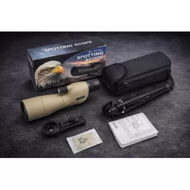 Монокуляр 25-75x60 з широким кутом огляду, вологозахистом та штативом