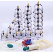 Масажні антицелюлітні вакуумні банки 32 шт JINKANG із вакуумним насосом