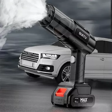 Пылесос автомобильный мощный беспроводной аккумуляторный, 4 насадки, 1 АКБ