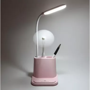 Розовая Аккумуляторная Настольная LED лампа Bionic Desk Lamp c USB выходом, органайзером и подставкой для смартфона Розовая Аккумуляторная Настольная LED лампа Bionic Desk Lamp c USB выходом, органайзером и подставкой для смартфона