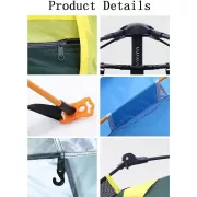 Автоматичний 3х місний намет з навісом 210х150х125 / Намет для кемпінгу на два входи