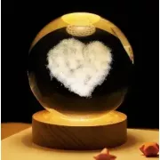 Светодиодный хрустальный шар, декоративный универсальный 3D ночник, хрустальный шар