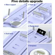 Тренажер для пилатеса Реформер MM3000 Для пресса/ног/приседания, с резинками Фиолетовый