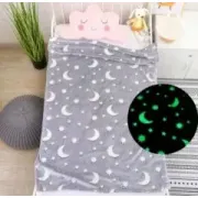 Сірий Дитячий плед-покривало Magic Blanket, що світиться в темряві 150*200