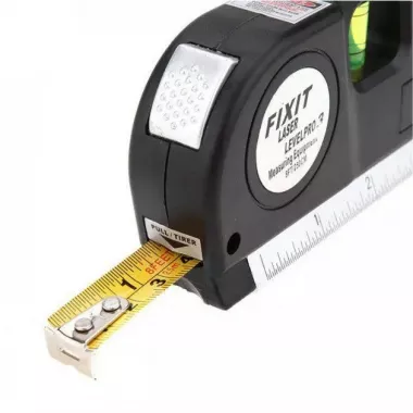 Лазерный уровень со встроенной рулеткой FIXIT Laser Level Pro 3 4в1 рулетка линейка