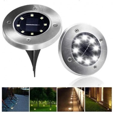 Садовый уличный светодиодный фонарь-подсветка на солнечной батарее Solar Pathway Lights 4шт 7см Садовый уличный светодиодный фонарь-подсветка на солнечной батарее Solar Pathway Lights 4шт 7см