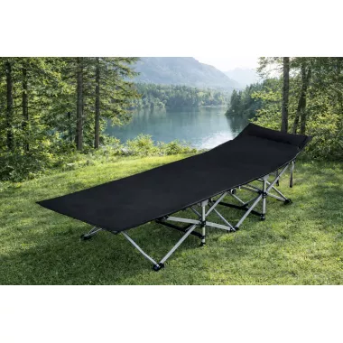 Раскладная кровать с ножками/ раскладушка /раскладной шезлонг (190х68х36) Black Раскладная кровать с ножками/ раскладушка /раскладной шезлонг (190х68х36) Black