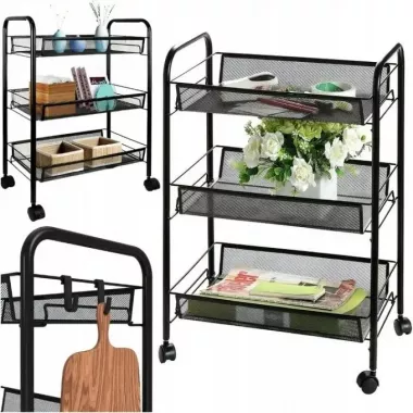 Этажерка органайзер 3-х ярусная на колесиках Этажерка органайзер 3-х ярусная на колесиках