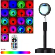 Sunset Lamp RGB 16 цветов - проекционный светильник заката, рассвета с пультом