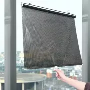 Рулонная солнцезащитная шторка на пластиковые окна 45*125 см, Черная