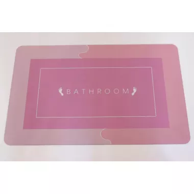 Коврик в ванну влаговпитывающий суперпоглощающий нескользящий Bath Mat Super Absorbent (40х60см) розовый