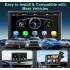 Бездротовий автомобільний екран CarPlay / Портативний автомобільний відеоплеєр, сумісний з Apple CarPlay та Android Auto, 7-дюймовий сенсорний IPS-екран для автомобільної стереосистеми з GPS-навігаціє
