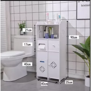 Підлогова полиця для ванної кімнати, шафа для зберігання речей Підлогова полиця для ванної кімнати, шафа для зберігання речей