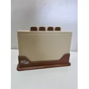 Кухонный набор досок Zepline ZP-00220 5 предметов, с подставкой бежевый