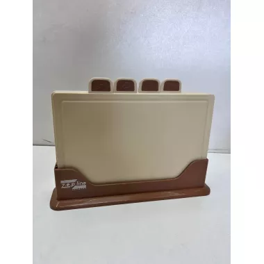 Кухонний набір дощок Zepline ZP-00220 5 предметів, з підставкою бежевий