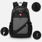 Рюкзак, швейцарский рюкзак, SwissGear 8810, туристический рюкзак, рюкзак для ноутбука Серый