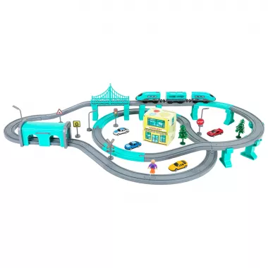 Игровой набор Железная дорога с электропоездом 92 детали