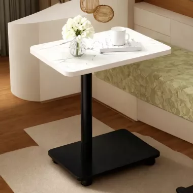 Прикроватный мраморный столик с металлическим основанием DASH-64201 Прикроватный мраморный столик с металлическим основанием DASH-64201