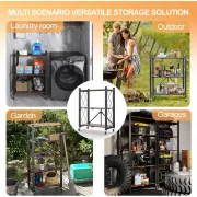 Стелаж триярусний універсальний з нержавіючої сталі/ Розкладний органайзер-стелаж 66x34x88 см