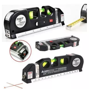 Лазерный уровень со встроенной рулеткой FIXIT Laser Level Pro 3 4в1 рулетка линейка