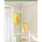 Вертикальна телескопічна вішалка - сушарка для одягу від підлоги до стелі 4 вішалки