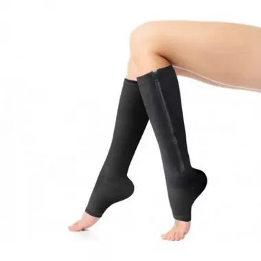 Компресійні гольфи Zip Sox, шкарпетки від варикозу Чорний